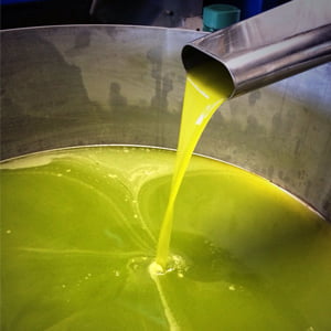 Freshly squeezed extra virgin olive oil